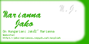 marianna jako business card